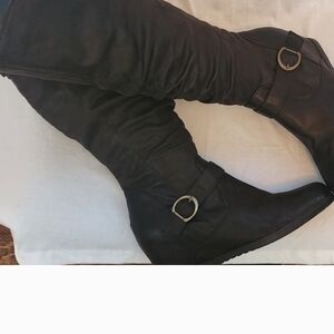 BareTraps Dark Brown Wide Calf Knee Boots
